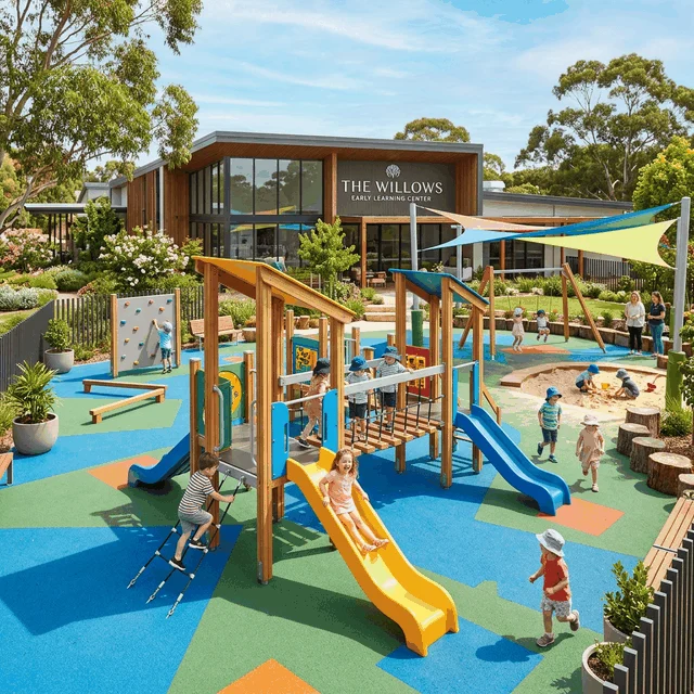 Outdoor playground for gross motor development